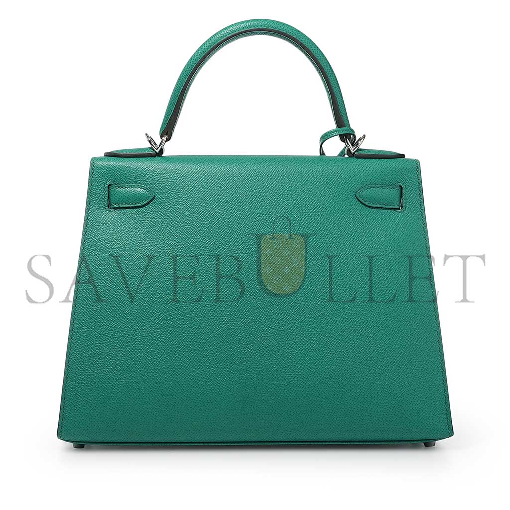 HERMÈS MASTER VERT JADE EPSOM KELLY 28 SELLIER PALLADIUM HARDWARE (28*22*10cm)